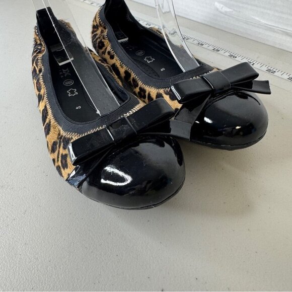 Geox Respira Italian Leopard Animal Print Womens Ballet Flats Size 40 - Picture 2 of 13